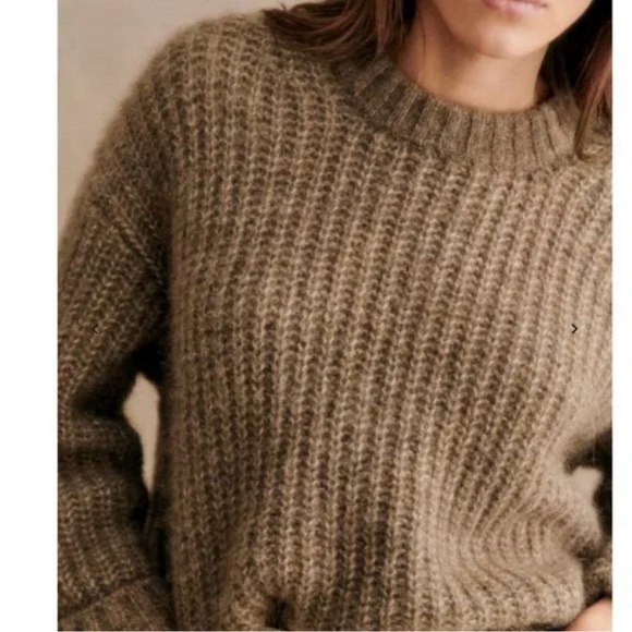Sezane Jose Jumper Sweater in Dark Taupe Size Small - Picture 2 of 12